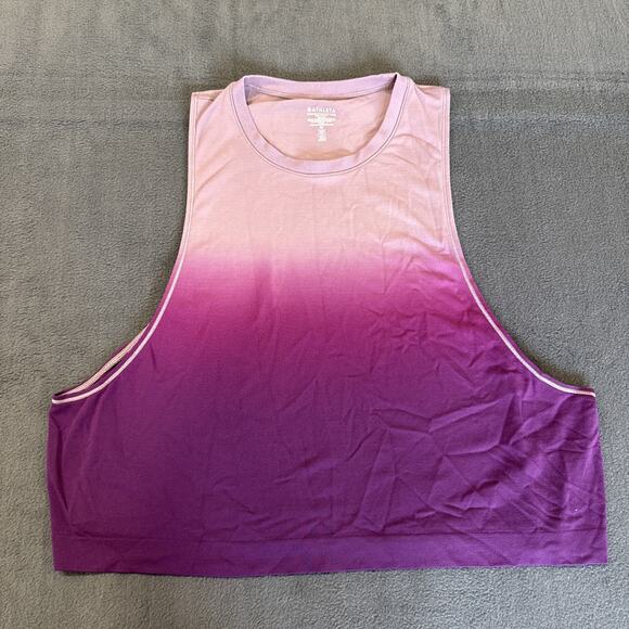 Athleta Mineral Wash Crop Tank Top Women size Medium Purple Muscle Shirt - Picture 1 of 5